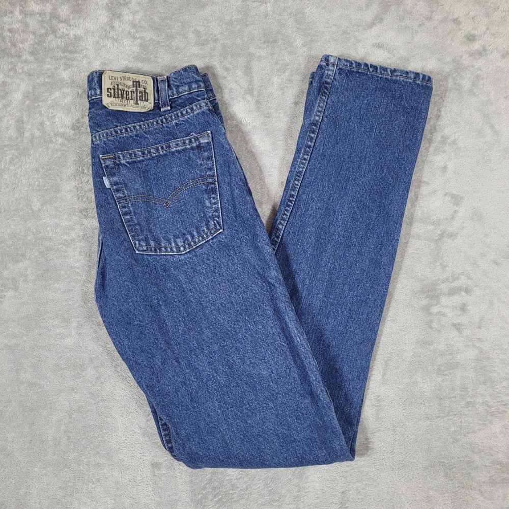 Levi's Jeans Men 30x34 Blue SilverTab Straight & Narrow Vintage 90s USA Made